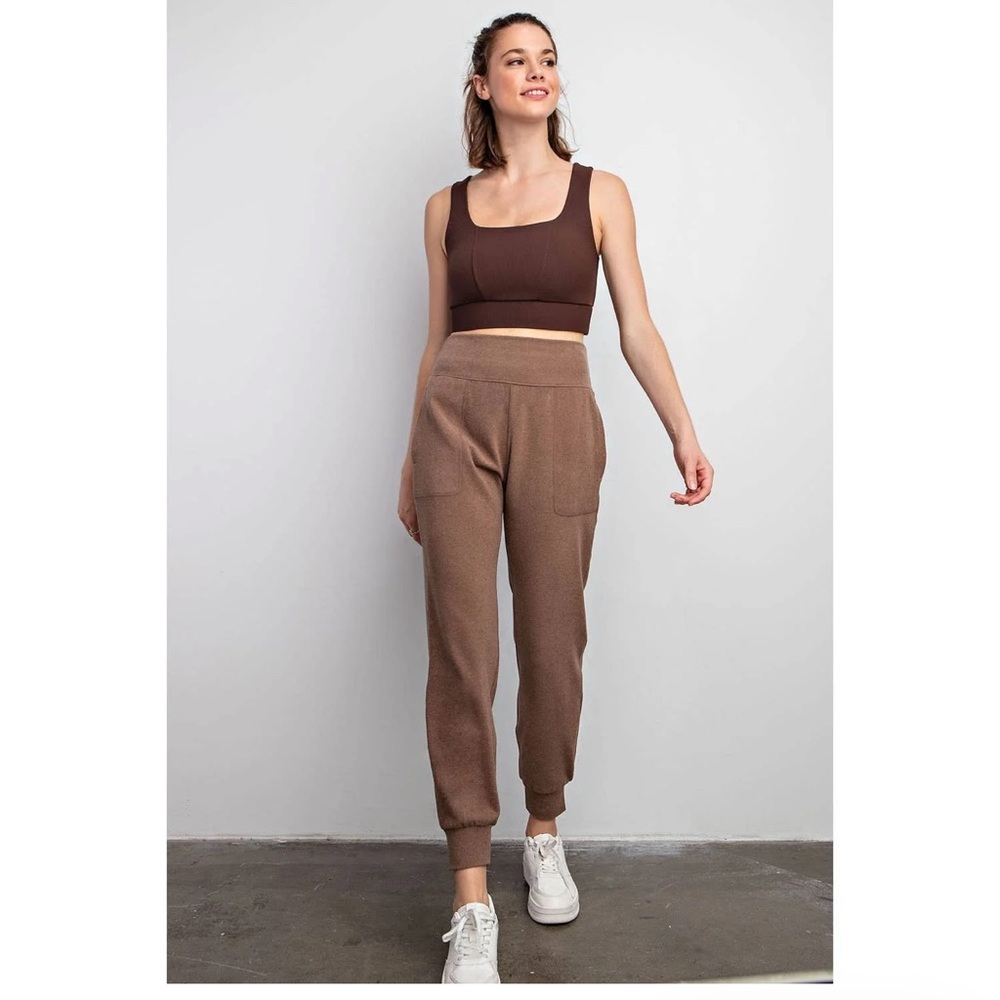 Rae Mode p6262pl full length, rib brush jogger, nwt 1x,2x
NWT